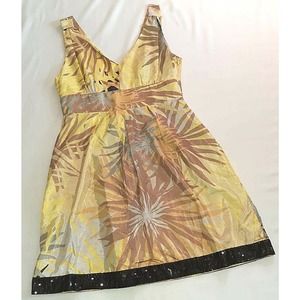 Bizarre Dress Size M Multi Color Sleeveless Hi Low Dress Summer